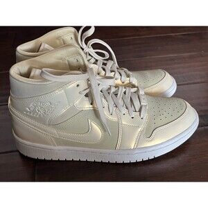 Women's Sneakers A i r  J o r d a n 1 Mid SE Goose Feather Yellow  Size 10